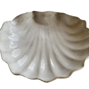 handmade shell ceramic plate