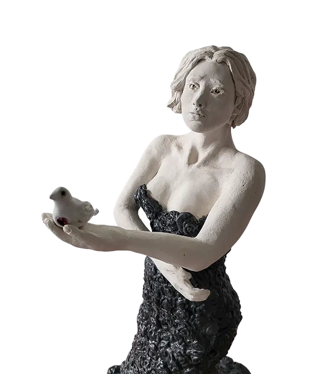 Hope with the dove kinsella art sculpture